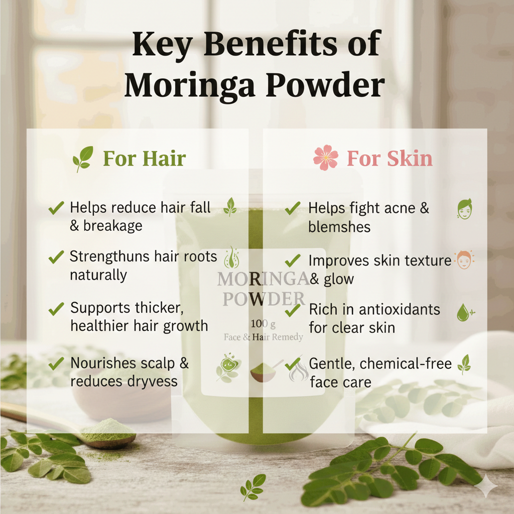 Mora Botanica 100% Moringa Powder 100g BUY1 GET 1 FREE Immunity Booster | Natural Multi-vitamin | Good for Hair & Skin | Protein Rich