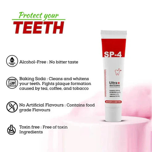 ✨SP-4 Probiotic Brightening & Stain Removing Toothpaste 🦷Pack Of 2